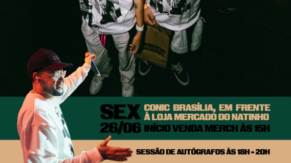 SESSÃO DE AUTÓGRAFOS COM EMICIDA  + VENDA MERCH OFICIAL DO ARTISTA